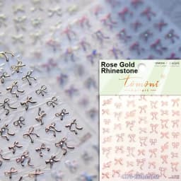 1pcs 5D Diamond Japanese White Lace Bow Nail Art Stickers Pearl Rhinestones Nail Decoration Adhesive Decals Slider DIY Accessory
