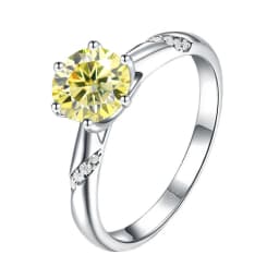 JoyceJelly S925 Ring With 1CT D Color Moissanite Diamond Female Classical Sterling Silver 925 Jewelry For Wedding Engagement