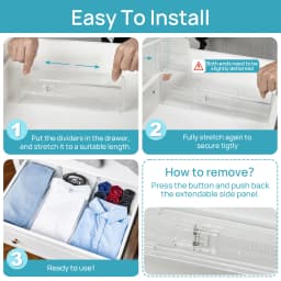 New Scalable Transparent Plastic Drawer Divider Wardrobe Partition Board For Organizing Clothes And Expandable Partitions