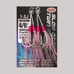 1-SJ Slow Jigging Twin Assist with Mustad Hooks Glow Jigging Hooks Sea-Bream Sea Fishing Hook