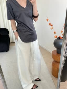 Slack Linen Wide-leg Pants Summer Loose Versatile Drawstring Straight White Casual Trousers Korean Fashion 2026