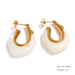 Yhpup New Arrivals Multi-Color Resin Round Square Geometric Earrings for Women Autumn Winter Style Daily Wear Fashion Jewelry