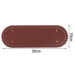 Handmade Oval Bottom for Knitted Bag PU Leather Pad Handcraft Bag Base With Holes DIY Crochet Bag Bottom Accessories