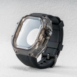 Luxury Transparent Waterproof Case for Apple Watch Ultra 2 49mm Protection Anti-slip Watch Cover+Silicone Strap for Apple Watch