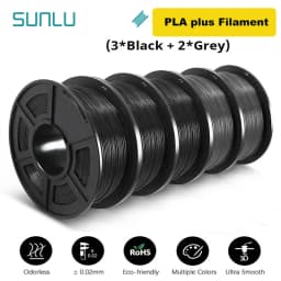SUNLU 5KG 3D PLA/PETG/PLA PLUS/Clear Filament 1.75mm 5Roll 1KG Printer Neatly Wound 3D Filament for 3D Printer & 3D Pen
