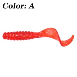 10 Pcs Jig Wobblers Worm Soft Lure 4.8cm 1.2g Shrimp Fishy Smell Spiral Tail Artificial Silicone Bait Swimbait Fishing Tackle