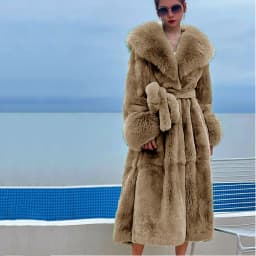 Women's Parker Winter Fur Warm Large Size Solid Color Fur & Faux Fur Women New Casual Long Sleeve Temperament Women Fur Coat Y72