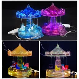 DIY Resin Mold 3D Carousel Horse Rotating Music Box Silicone Resin Epoxy Casting Mould Jewelry Box for DIY Craft Home Ornament