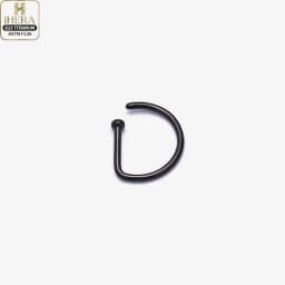 1/10PCS ASTM F136 Titanium Fake Nose Ring Hoop Non Piercing D Shape Nostril Lip Septum Earring Body Jewelry Kit