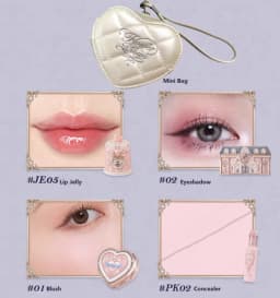 Flower Knows Strawberry Cupid Professional Makeup Set For Women Full Kit Gift Box Eyeshadow Lip Cream Blush Compact Powder Sets