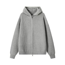 2026 New Autumn Winter Simple Solid Color Knitted Hoodie Men Japan Korean Fashion Casual Loose Double Zipper Hooded Jacket
