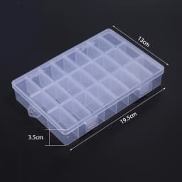 1Pc Multifunctional Clear Plastic Organizer Box with Grids Container Craft Storage for Beads Organizer Art DIY Jewelry