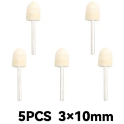 10Pcs/5Pcs Wool Felt Mounted Polishing Buffing Wheel OD 3-10mm Grinding Head for Dremel Drill Rotary Tool 3mm Shank