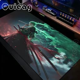 Roronoa Zoro One Piece Anime Black Mouse Pad HD Printing Gaming Mousepad PC Keyboard Carpet Non-Slip Office Non-slip Desk Mat