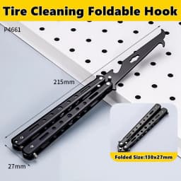 Unsharpened practice knife foldable tire cleaning hook screwdriver accessories stone remover rock digging tools butterfly knife