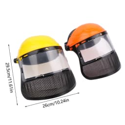 Adjustable Safety Helmet Hat Lawn Mower Horticultural Wire Mesh Protective Cover Garden Grass Trimmer Protective Mask Shield