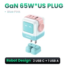 【US Plug】UGREEN 65W 30W GaN Charger Robot Design PD3.0 Fast Charger QC4.0 3.0 PPS for iPhone 18 17 16 Pro Macbook Laptop Table