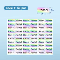 Name Sticker Custom Waterproof Kawaii Decals Personalized First Name Label for Children School Stationery Bottle Tag