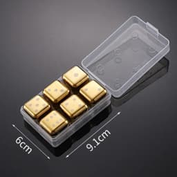 Reusable Whiskey Stones Stainless Steel Ice Cubes Quick-Freeze Wine Cooler Food Grade Metal Pellets Beer Cooler Bar Accessories