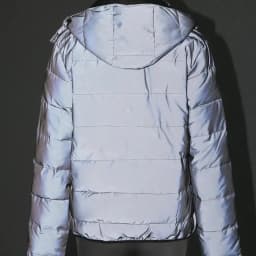 Thermal-Insulated Reflective Parka Jacket Unisex Winter Coat Detachable Hood Night Commuting Safety Outerwear Cycling Outdoor
