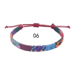 Woven Ethnic Nepal Bracelet Boho Women Men Fabric Thread Rope Hand Wrist Strap Weave Braid Wristband Luck Friendship Knot Bangle