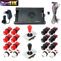 9800 in 1 Pandora Saga DX 2 Plus Arcade Box DIY Kit 8 Way Joystick American Style Push Button Game Console Cabinet Bartop