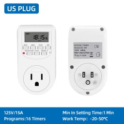 Digital Timer Switch Electronic 12/24 Hour Weekly Programmable Timing Socket EU UK US Plug Outlet Kitchen Appliance Time Control