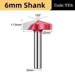 HUHAO 6mm Shank V Shape Wood Router Bit 60 90 120 150 Degrees 3D Engraving Bit Carbide End Mill for Wood MDF Cutting Slotting