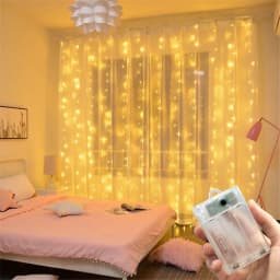 Christmas Lights LED Fairy String Curtain Lights Battery Powered 8 Mode Christmas Decor For Home Holiday New Year 2027 Lamp
