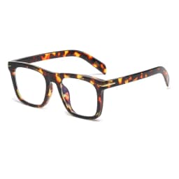 Vintage Square Sunglasses Men Anti-Blue Light Glasses Fashion Gradient Driving Shades Leopard Black Brand Oculos