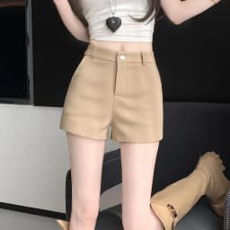 Korean High Waisted A Line Shorts Ladies Solid Color All-Match Slim Casual Short Pants Women Sexy Hot Girl Elastic Tight Shorts