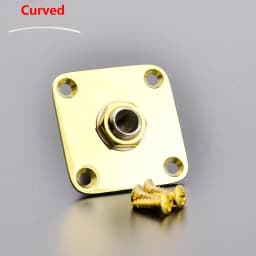 Flat / Curved Stainless Steel Jack Plate( Made in Japan by GOTOH) With Epi Output Jack(made in korea) For Electric Guitar Bass