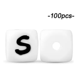 100Pcs 12mm Letter Silicone Beads for DIY Name Jewelry Making Bracelet Necklace Beaded Pen Accessories Keychain Beads Craft