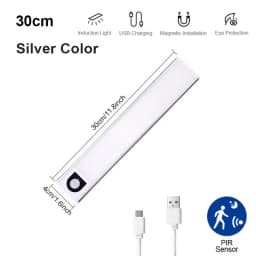 Night Lights Motion Sensor LED Cabinet Light USB Rechargeable Closet Light For Kitchen Wardrobe LED Lighting 20cm/30cm/40cm
