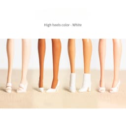 4 Pairs Doll High Heels Ankle Boot 32cm Supermodel Doll Similar Foot Shape Wearable Princess Girl Doll Shoes DIY Toys Collector