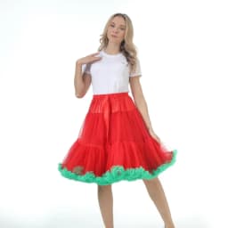 Skirt Length 55cm Women Tutu Skirt Solid Fluffy Tulle Princess Ball Gown Pettiskirt Ladys Ballet Party Performance Dress PP008