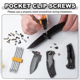 4/10/20pcs Pocket Clip Screws T6 Torx Head 2-56UCN 3.5/4.5/6/7.2mm Thread Length Folding Knife Fasteners for Blade Fixing