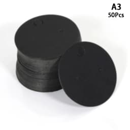 100pcs Round Cardboard Earring Display Cards Blank Kraft Paper Jewelry Hanging Tags For Earring Ear Studs Selling Packaging