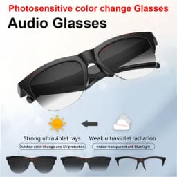 2026 Photosensitive Color Change Smart Glasses Bluetooth Voice Call Control Music UV Polarized Sunglasses Headphone Glasses Ht30