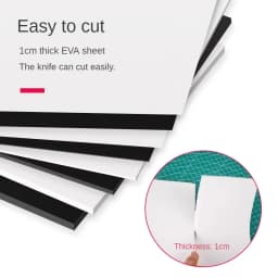 Thickness 3/5/10/15mm EVA Rubber Pad EVA Foam Board EVA Foam Sheet Sound Absorption Insulation Foam DIY Model Making 60 Degree