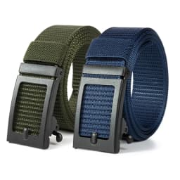 Men's Canvas Belt With Automatic Buckle Casual Breathable Jeans Belt Cratch Resistant And Wear-Resistant Outdoor Sports Belt