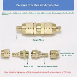 Pressure Hose Adapter Quick Connection Agricultural Spray Pipe Adapter Copper Repair Extension High-Pressure Water Pipe Joint