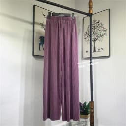 Women's Summer Chiffon Wide Leg Pants Casual Candy Color Loose Long Pants Lady Chic Solid Color High Waist Wide Leg Trousers