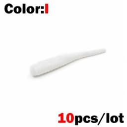 OUTKIT New Soft Lure 10pcs Silicone Bait 35mm 0.3g Straight Tail Pin Swimbait Wobblers Worm bass Carp Rockfishing Fishing Tackle