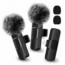 Wireless Lapel Microphone, Lightning Connector Only, mini Clip Microphone, Suitable for Live Streaming, Vlogs, Interviews.