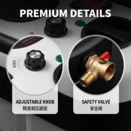 Powerful 2500W Handheld High Temp Steam Cleaner Pressurized Steam Cleaning Machine Chemical Free Sterilizer for Range Hood AC Ca