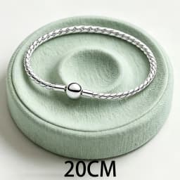 2026 New 925 Silver Women's Logo Heart Shaped Snake Chain Tennis Adjustable Bracelet Display Tool DIY Exquisite Charm Jewelry