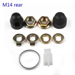 E-Bike Hub Motor Axle M12/M14 Lock Nut & Lock Washer & Spacer & Nut Cover 12/14mm Shaft 500W-5000W Motors Electric Bicycle Parts