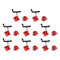 8-piece/6-piece Set Wood Glue Pipe Clamps Set Heavy Duty Cast Iron Quick Tensioner Pipe Clamps 3/4 inch for Woodworking