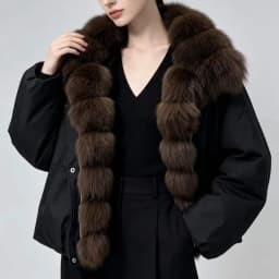 OFTBUY Big Fox Fur Spliced Parkas Winter Warm Thick Women's Coat Loose Duck Down Clothes Women Short Jacket with Fur for Women